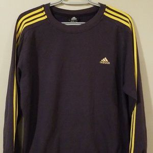 Vintage 90s Adidas Sweatshirt Crew Neck Purple Mens Embroidered Size XXL